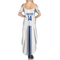 Custom Greece Football Family Matching Summer Maxi Dress and Hawaiian Shirt Go Ethniki - Sporty Style - Wonder Print Shop