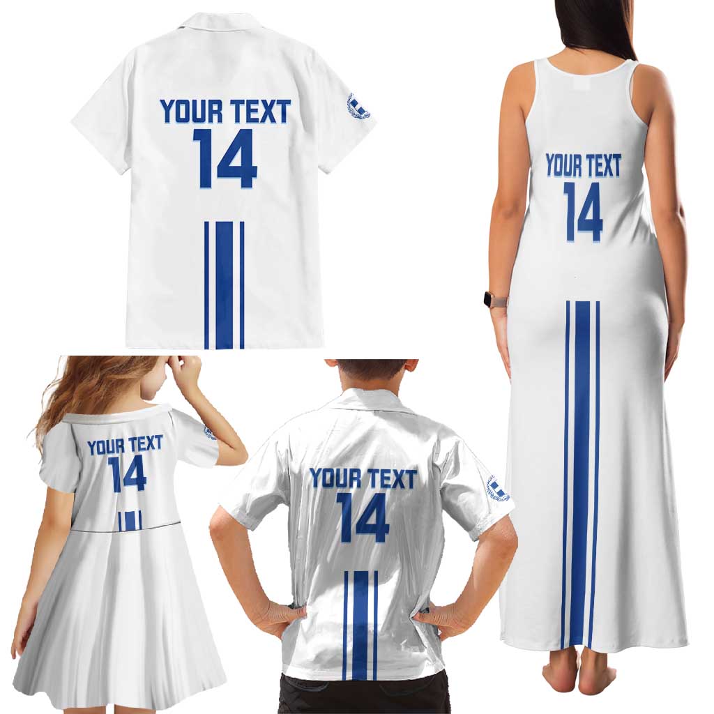 Custom Greece Football Family Matching Tank Maxi Dress and Hawaiian Shirt Go Ethniki - Sporty Style - Wonder Print Shop