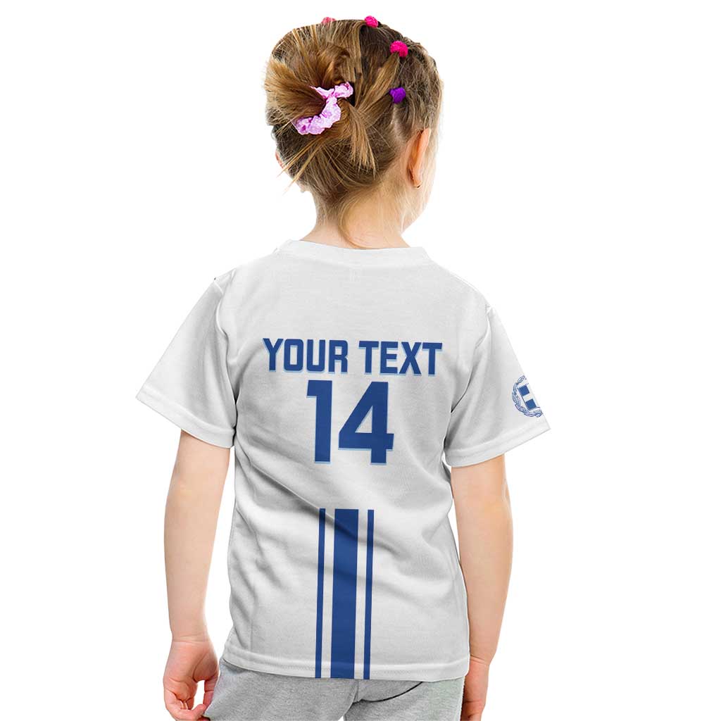 Custom Greece Football Kid T Shirt Go Ethniki - Sporty Style - Wonder Print Shop
