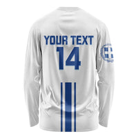 Custom Greece Football Long Sleeve Shirt Go Ethniki - Sporty Style - Wonder Print Shop