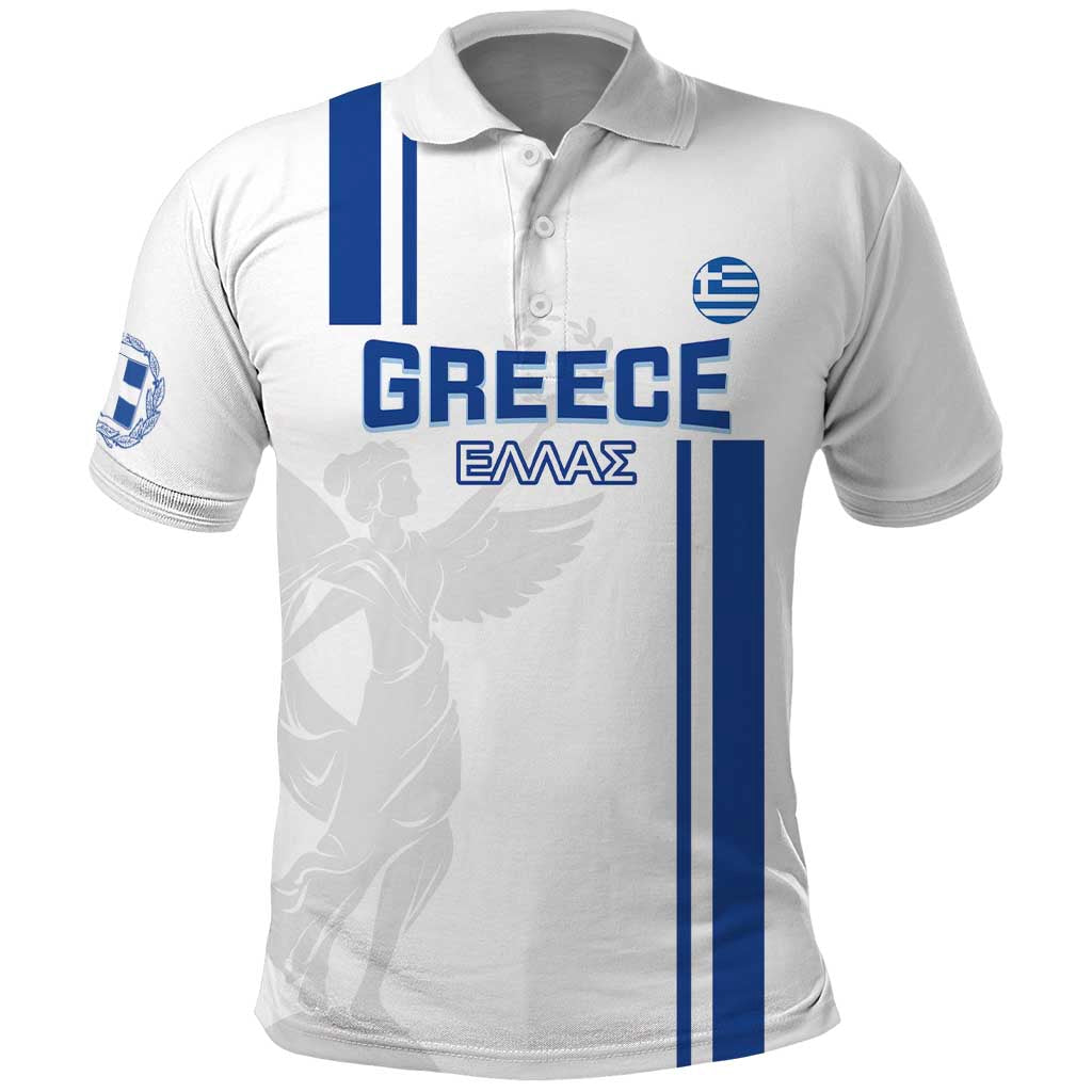 Custom Greece Football Polo Shirt Go Ethniki - Sporty Style - Wonder Print Shop