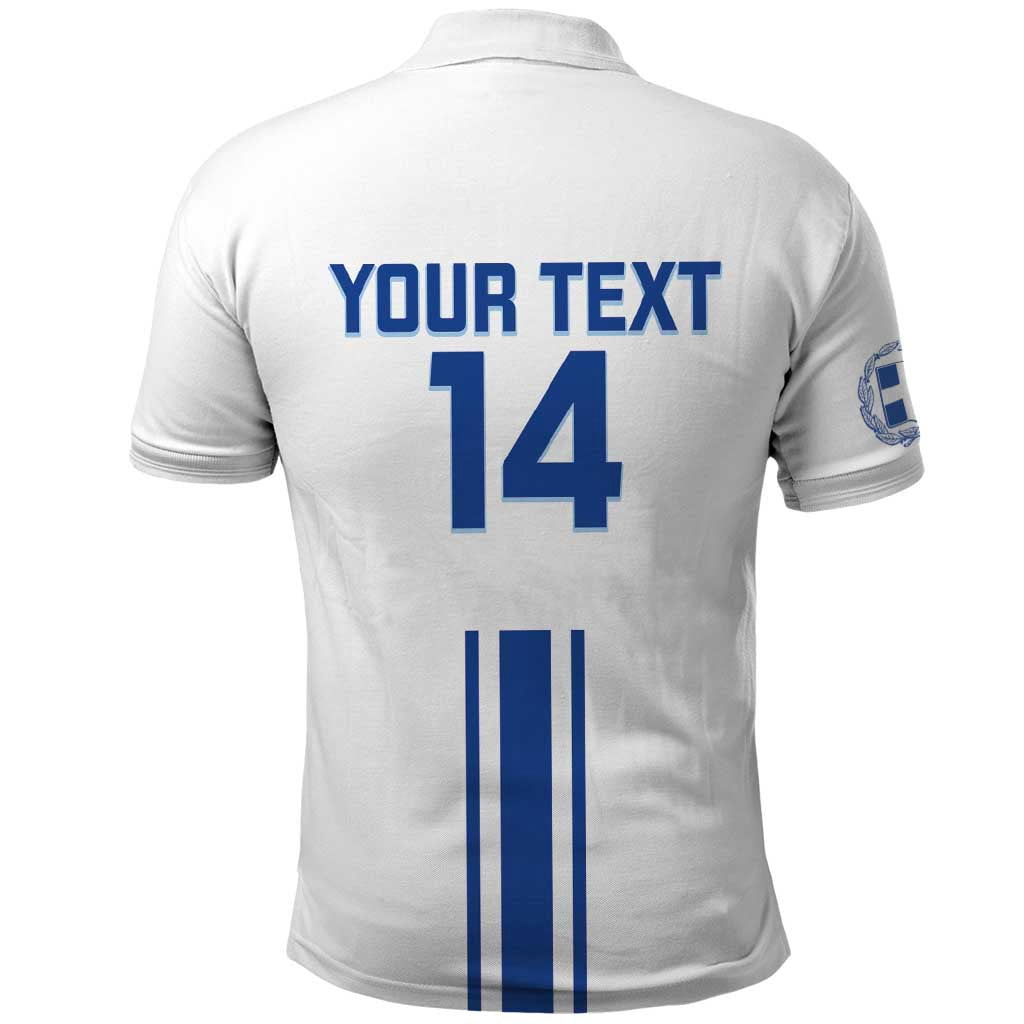 Custom Greece Football Polo Shirt Go Ethniki - Sporty Style - Wonder Print Shop