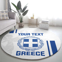 Custom Greece Football Round Carpet Go Ethniki - Sporty Style