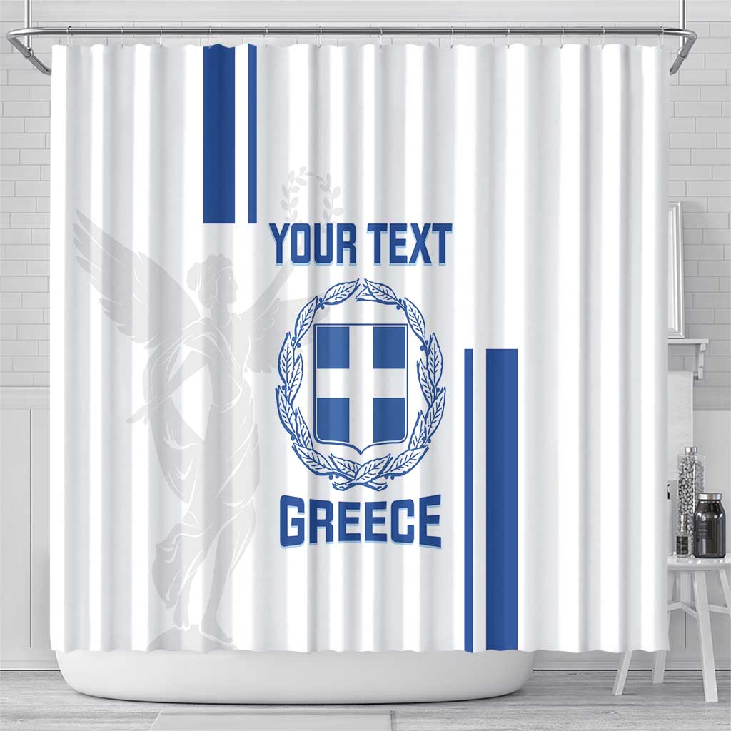 Custom Greece Football Shower Curtain Go Ethniki - Sporty Style