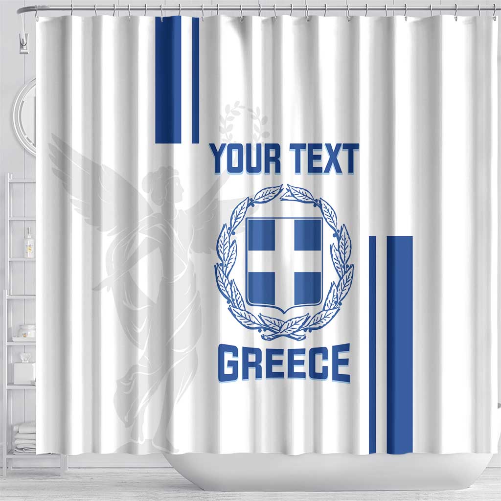 Custom Greece Football Shower Curtain Go Ethniki - Sporty Style