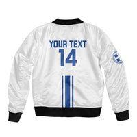 Custom Greece Football Sleeve Zip Bomber Jacket Go Ethniki - Sporty Style - Wonder Print Shop