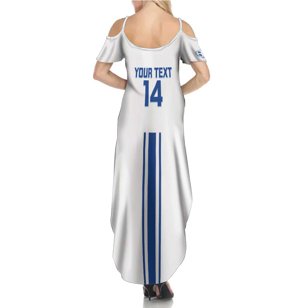 Custom Greece Football Summer Maxi Dress Go Ethniki - Sporty Style - Wonder Print Shop
