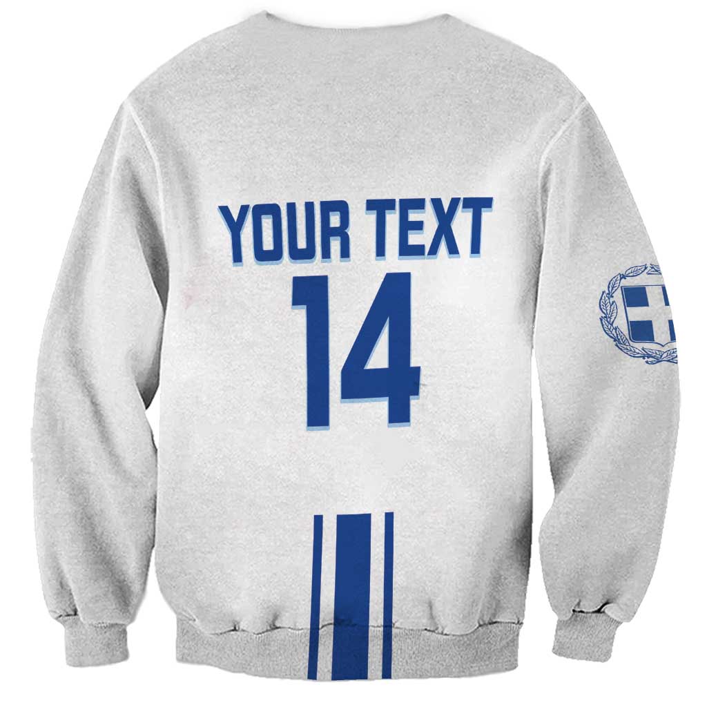 Custom Greece Football Sweatshirt Go Ethniki - Sporty Style - Wonder Print Shop