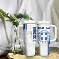 Personalised Greece Football Tumbler With Handle Go Ethniki - Sporty Style - Wonder Print Shop