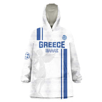 Custom Greece Football Wearable Blanket Hoodie Go Ethniki - Sporty Style - Wonder Print Shop