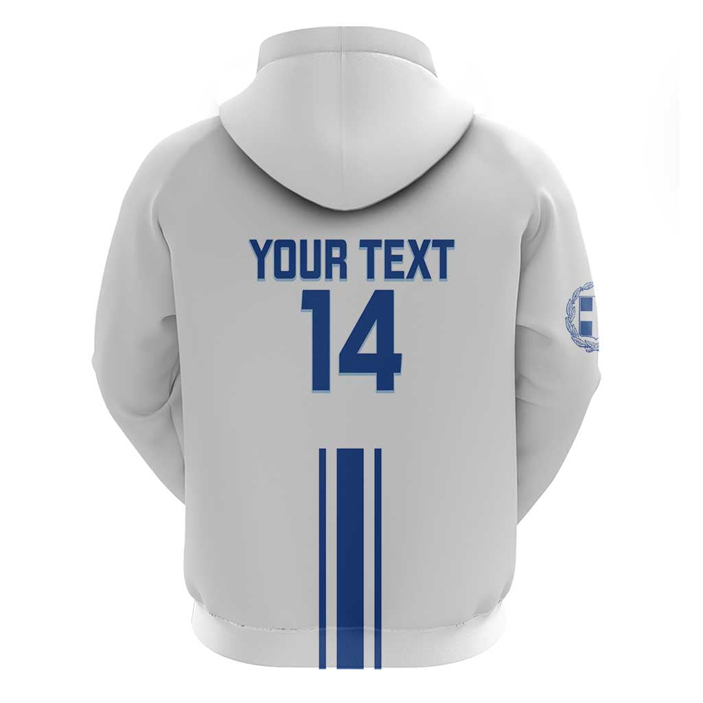 Custom Greece Football Zip Hoodie Go Ethniki - Sporty Style - Wonder Print Shop