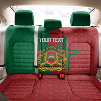 Personalised Morocco Back Car Seat Cover Moroccan Green Star With Moorish Pattern - Wonder Print Shop