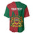 Personalised Morocco Baseball Jersey Moroccan Green Star With Moorish Pattern - Wonder Print Shop