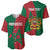 Personalised Morocco Baseball Jersey Moroccan Green Star With Moorish Pattern - Wonder Print Shop