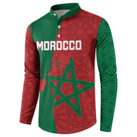 Personalised Morocco Button Sweatshirt Moroccan Green Star With Moorish Pattern - Wonder Print Shop