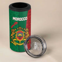 Personalised Morocco 4 in 1 Can Cooler Tumbler Moroccan Green Star With Moorish Pattern - Wonder Print Shop