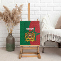 Personalised Morocco Canvas Wall Art Moroccan Green Star With Moorish Pattern - Wonder Print Shop