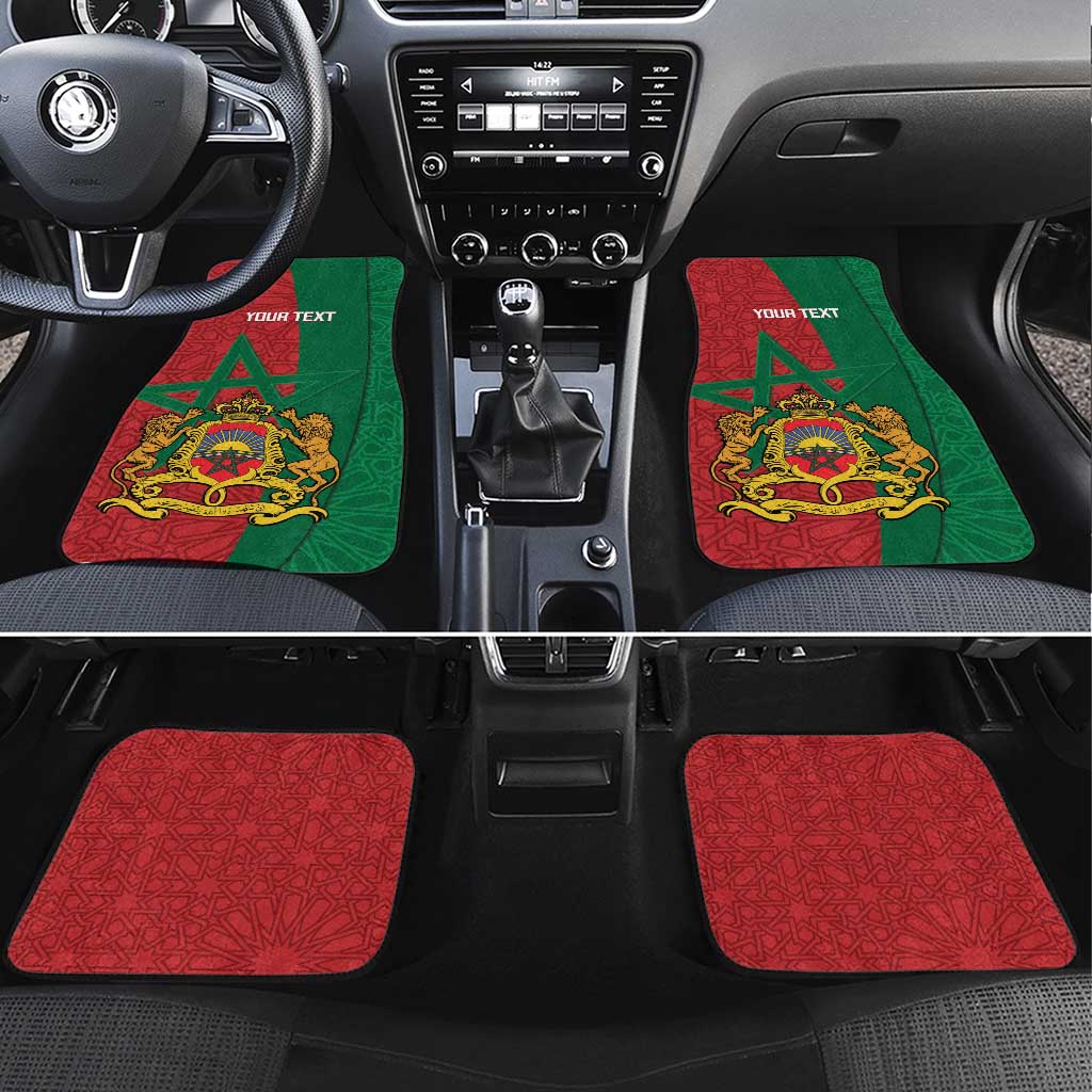 Personalised Morocco Car Mats Moroccan Green Star With Moorish Pattern - Wonder Print Shop