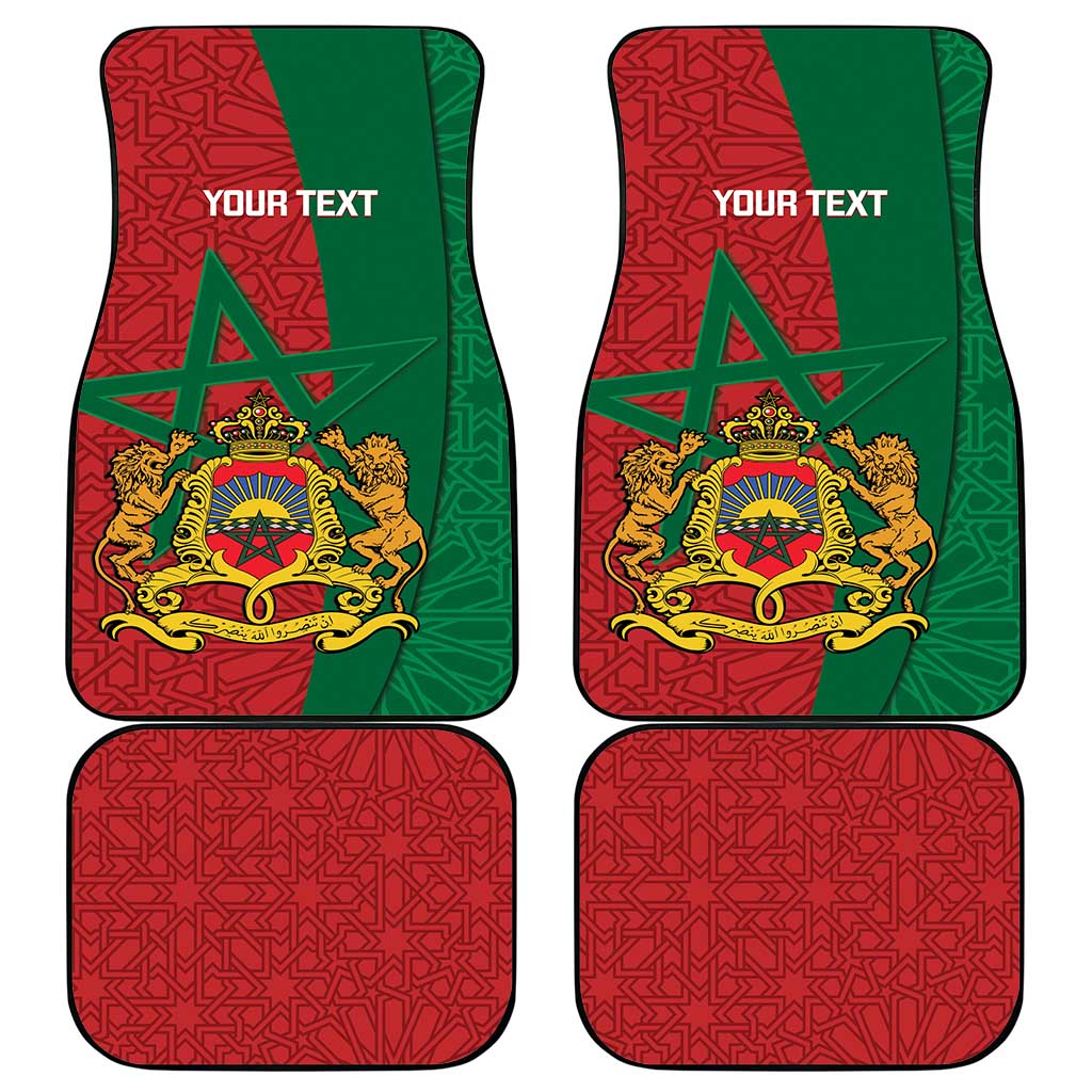 Personalised Morocco Car Mats Moroccan Green Star With Moorish Pattern - Wonder Print Shop