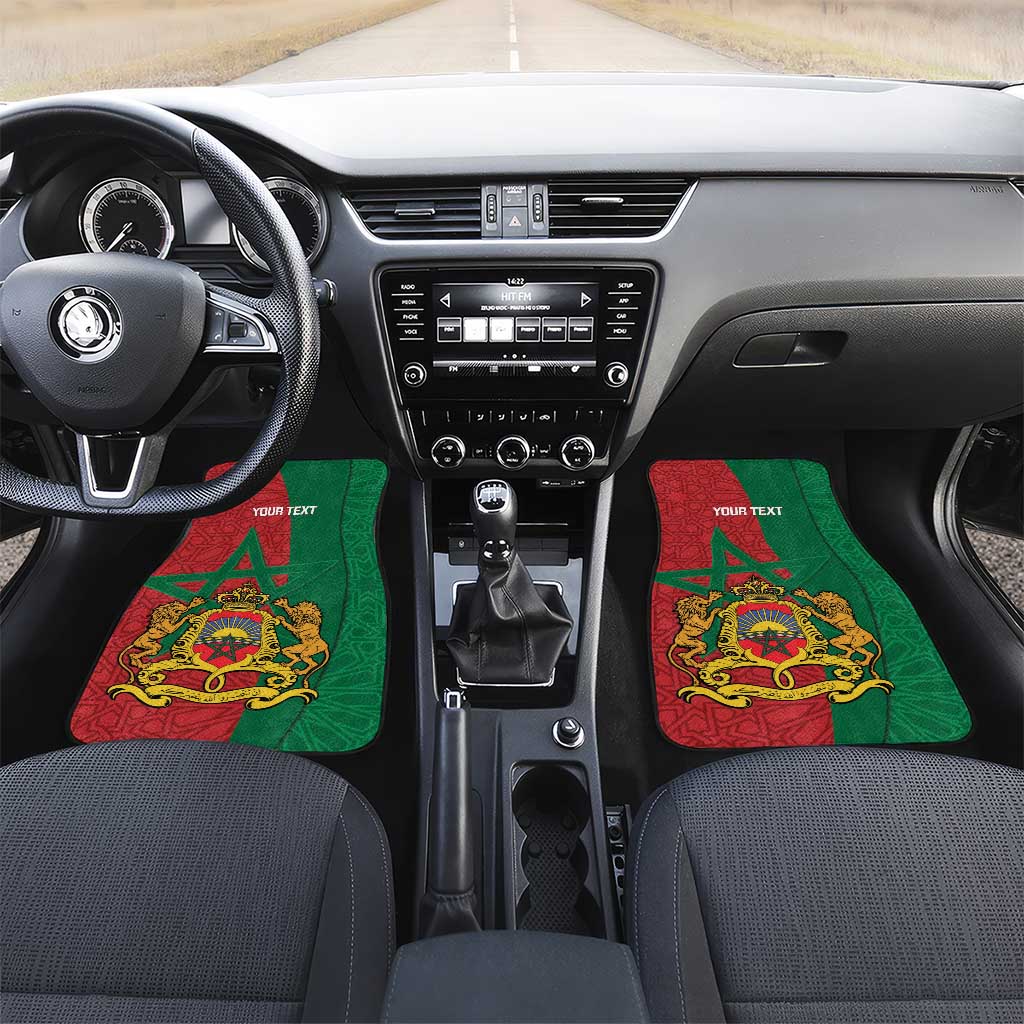 Personalised Morocco Car Mats Moroccan Green Star With Moorish Pattern - Wonder Print Shop