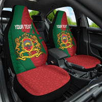 Personalised Morocco Car Seat Cover Moroccan Green Star With Moorish Pattern - Wonder Print Shop