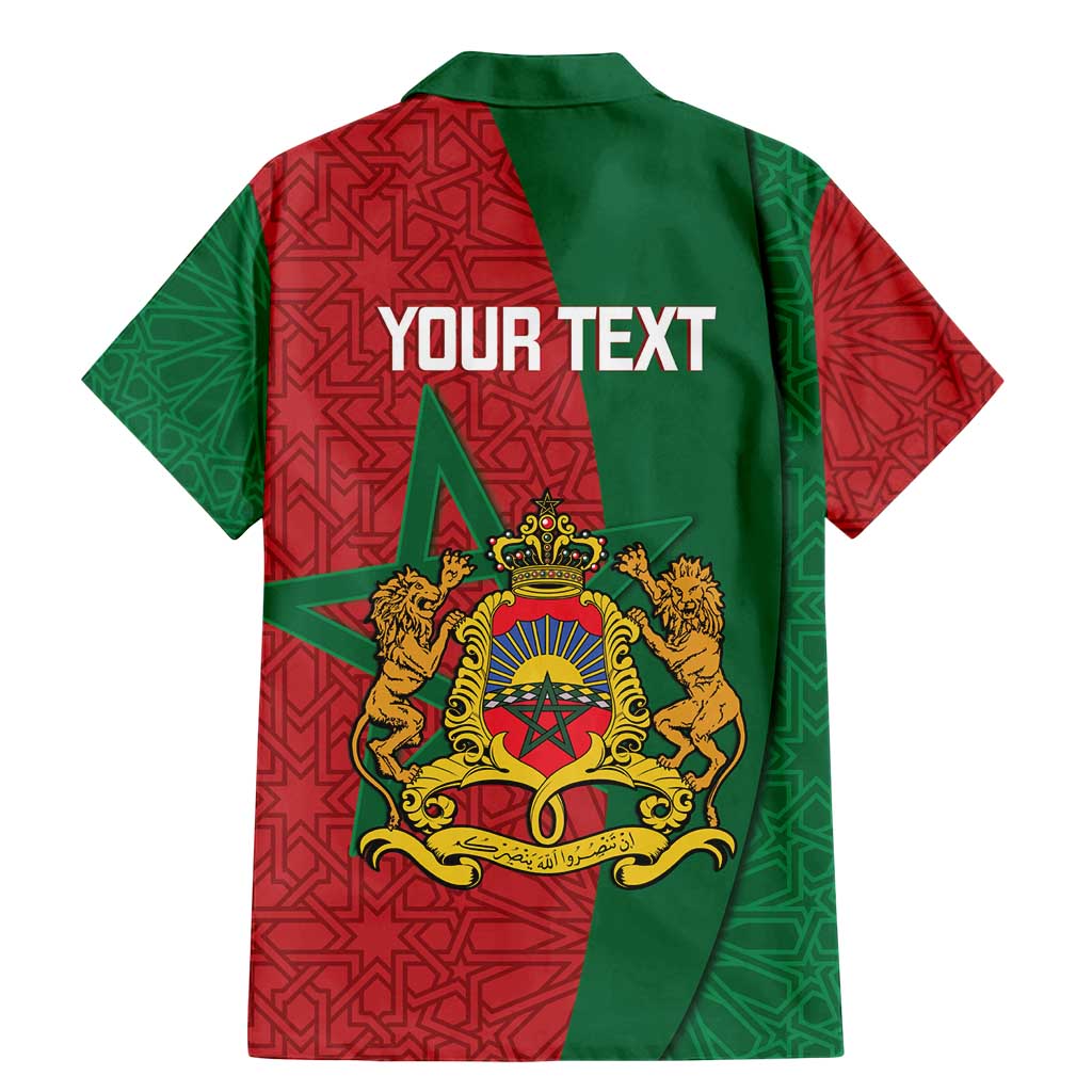 Personalised Morocco Family Matching Mermaid Dress and Hawaiian Shirt Moroccan Green Star With Moorish Pattern - Wonder Print Shop