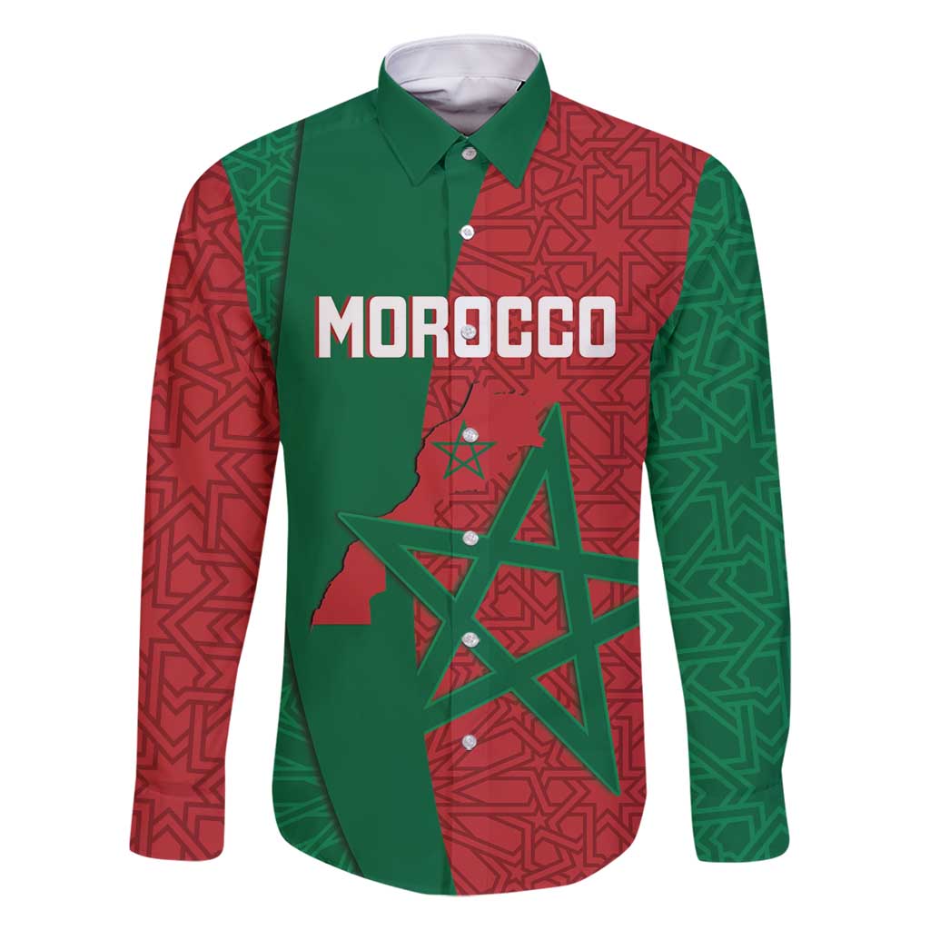 Personalised Morocco Family Matching Summer Maxi Dress and Hawaiian Shirt Moroccan Green Star With Moorish Pattern - Wonder Print Shop