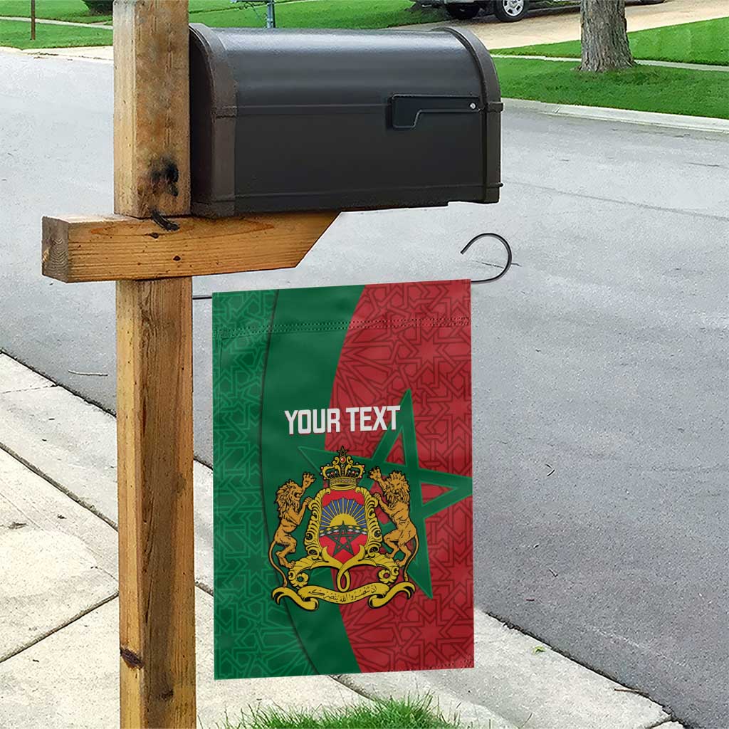 Personalised Morocco Garden Flag Moroccan Green Star With Moorish Pattern - Wonder Print Shop