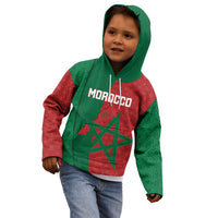 Personalised Morocco Kid Hoodie Moroccan Green Star With Moorish Pattern - Wonder Print Shop