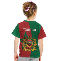 Personalised Morocco Kid T Shirt Moroccan Green Star With Moorish Pattern - Wonder Print Shop