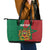 Personalised Morocco Leather Tote Bag Moroccan Green Star With Moorish Pattern - Wonder Print Shop
