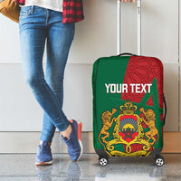 Personalised Morocco Luggage Cover Moroccan Green Star With Moorish Pattern - Wonder Print Shop