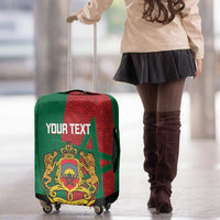 Personalised Morocco Luggage Cover Moroccan Green Star With Moorish Pattern - Wonder Print Shop