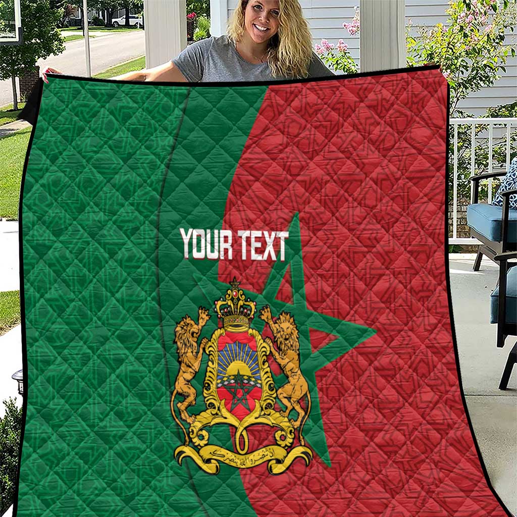 Personalised Morocco Quilt Moroccan Green Star With Moorish Pattern - Wonder Print Shop