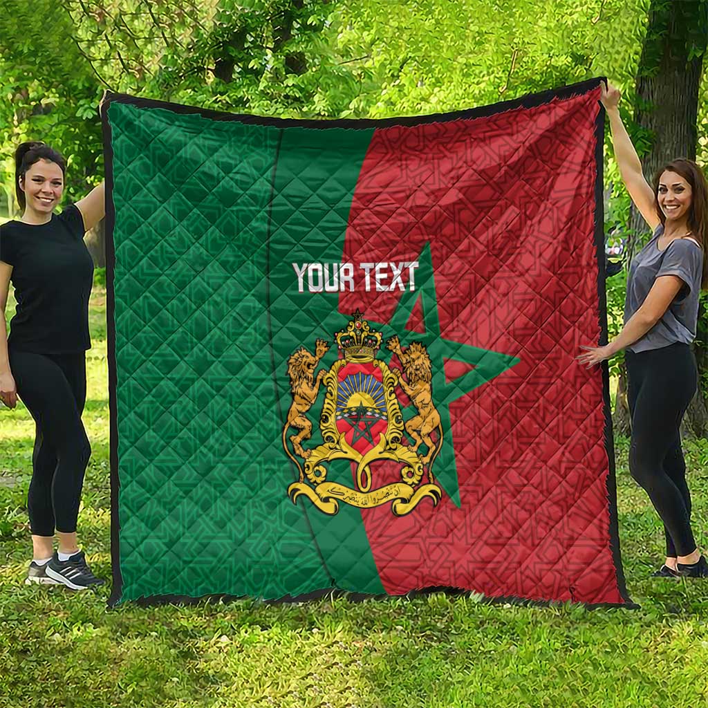 Personalised Morocco Quilt Moroccan Green Star With Moorish Pattern - Wonder Print Shop