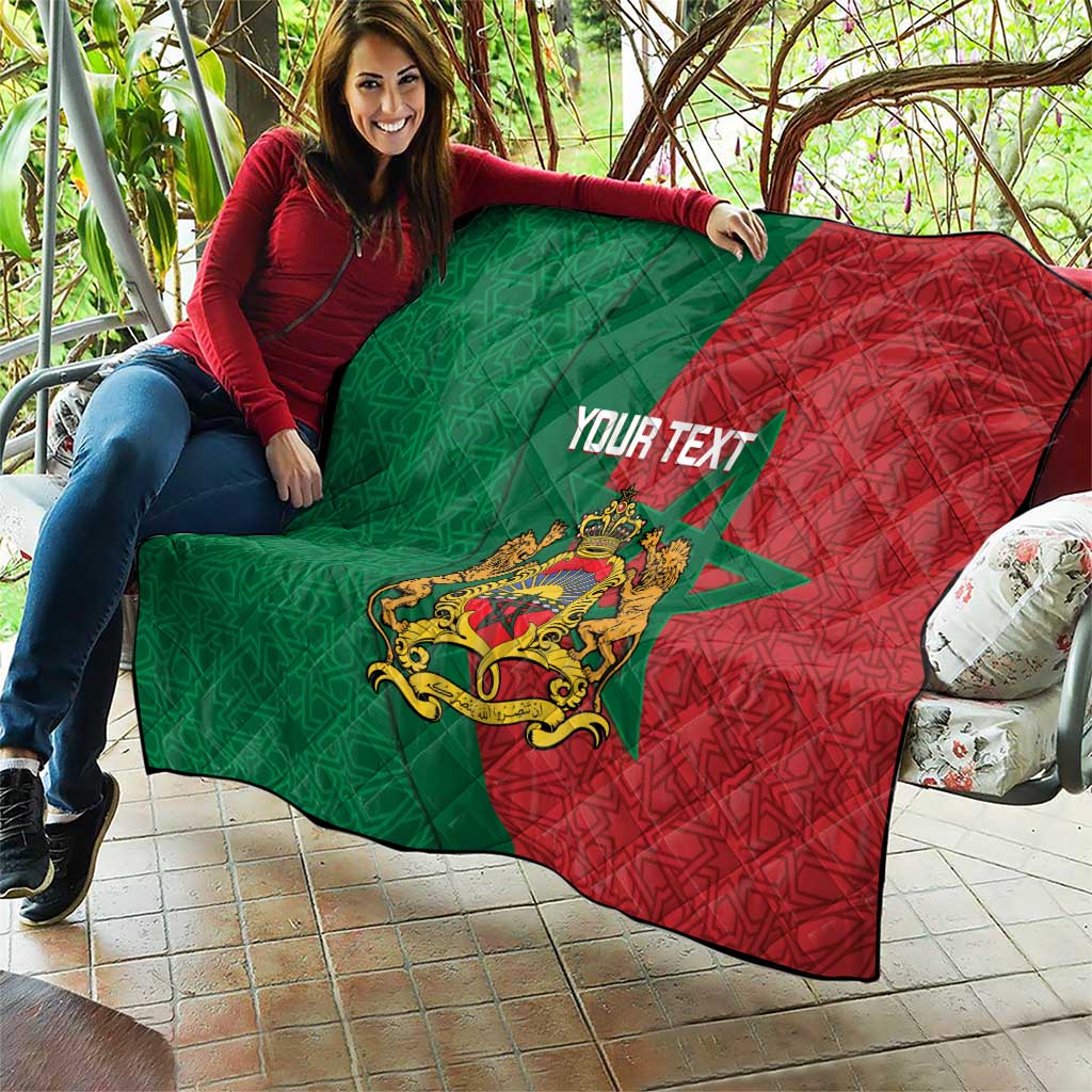 Personalised Morocco Quilt Moroccan Green Star With Moorish Pattern - Wonder Print Shop