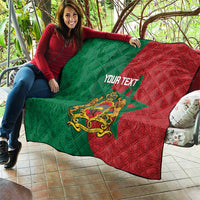 Personalised Morocco Quilt Moroccan Green Star With Moorish Pattern - Wonder Print Shop