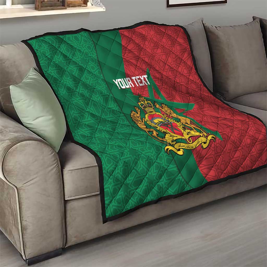 Personalised Morocco Quilt Moroccan Green Star With Moorish Pattern - Wonder Print Shop