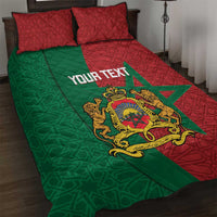 Personalised Morocco Quilt Bed Set Moroccan Green Star With Moorish Pattern - Wonder Print Shop