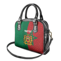 Personalised Morocco Shoulder Handbag Moroccan Green Star With Moorish Pattern