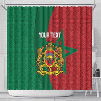 Personalised Morocco Shower Curtain Moroccan Green Star With Moorish Pattern