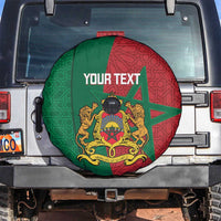 Personalised Morocco Spare Tire Cover Moroccan Green Star With Moorish Pattern - Wonder Print Shop