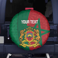 Personalised Morocco Spare Tire Cover Moroccan Green Star With Moorish Pattern - Wonder Print Shop