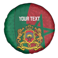 Personalised Morocco Spare Tire Cover Moroccan Green Star With Moorish Pattern - Wonder Print Shop