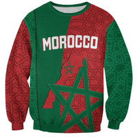 Personalised Morocco Sweatshirt Moroccan Green Star With Moorish Pattern - Wonder Print Shop