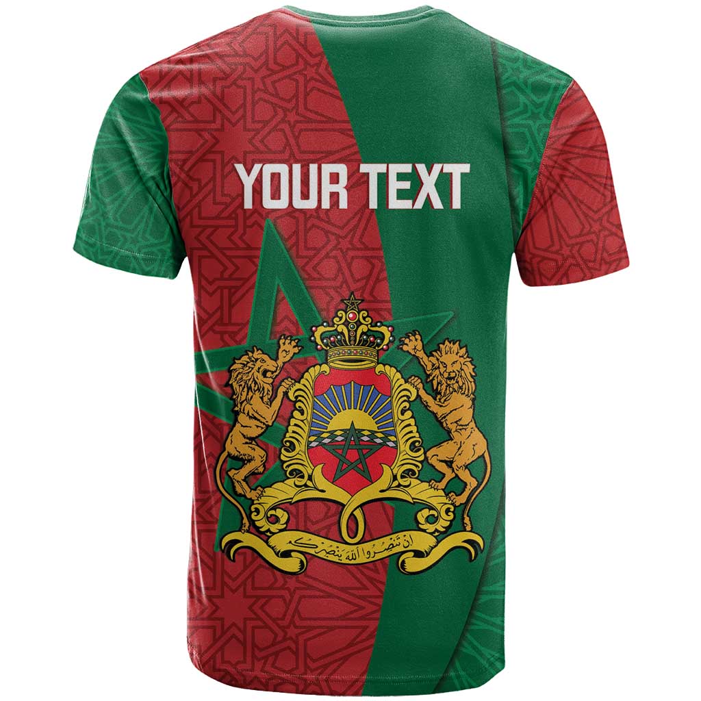 Personalised Morocco T Shirt Moroccan Green Star With Moorish Pattern - Wonder Print Shop