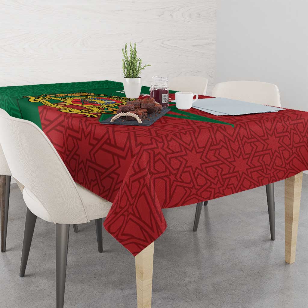 Personalised Morocco Tablecloth Moroccan Green Star With Moorish Pattern - Wonder Print Shop