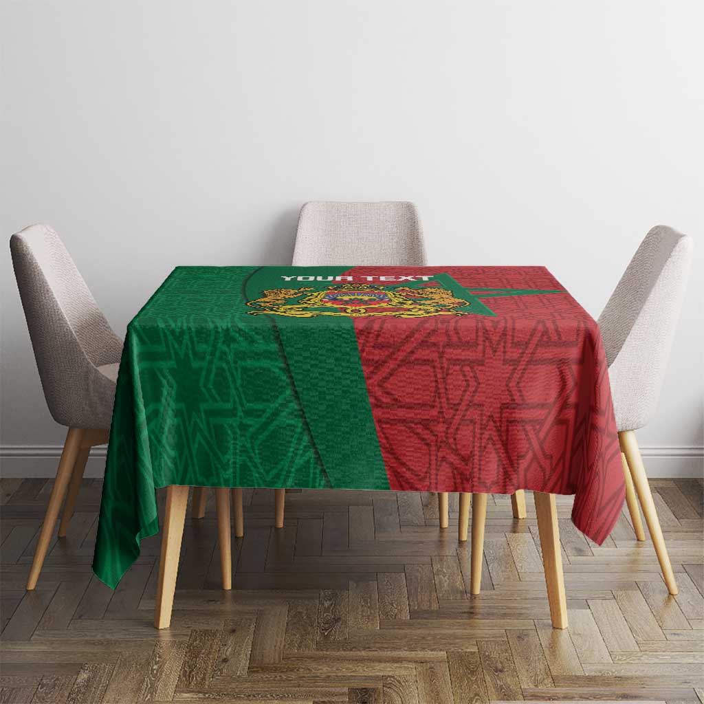 Personalised Morocco Tablecloth Moroccan Green Star With Moorish Pattern - Wonder Print Shop