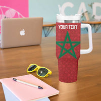 Personalised Morocco Tumbler With Handle Moroccan Green Star With Moorish Pattern - Wonder Print Shop