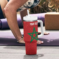 Personalised Morocco Tumbler With Handle Moroccan Green Star With Moorish Pattern - Wonder Print Shop